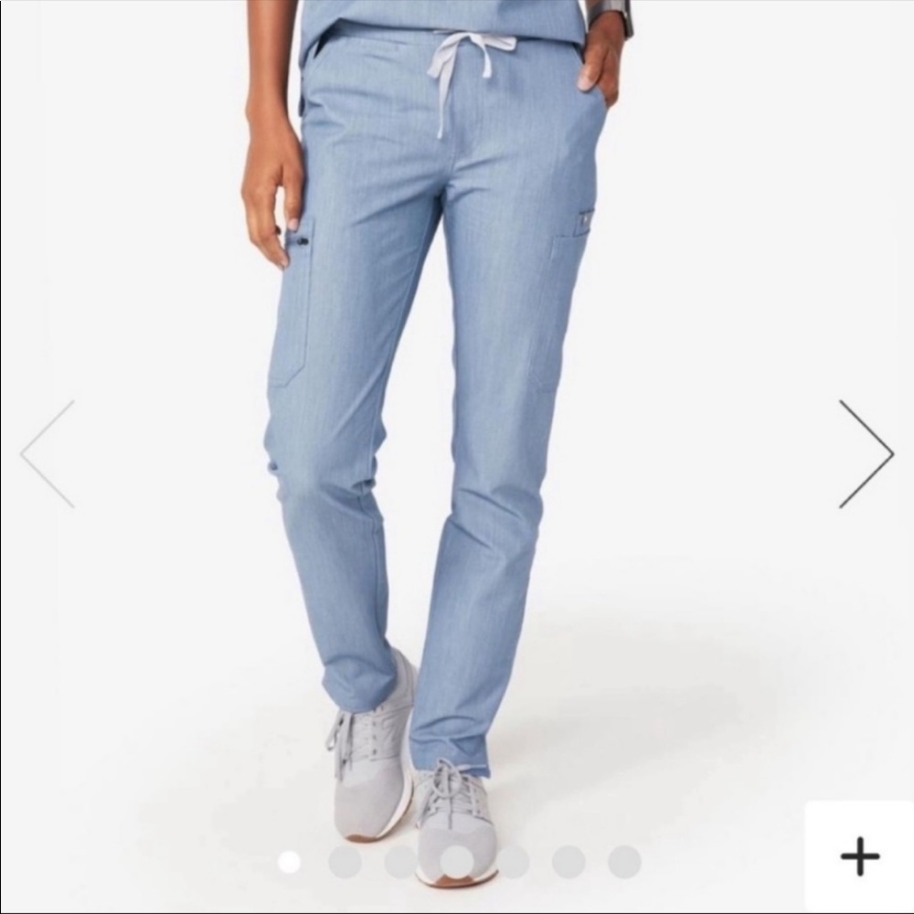 FIGS Yola Skinny Scrub Pants Heather Indigo XS